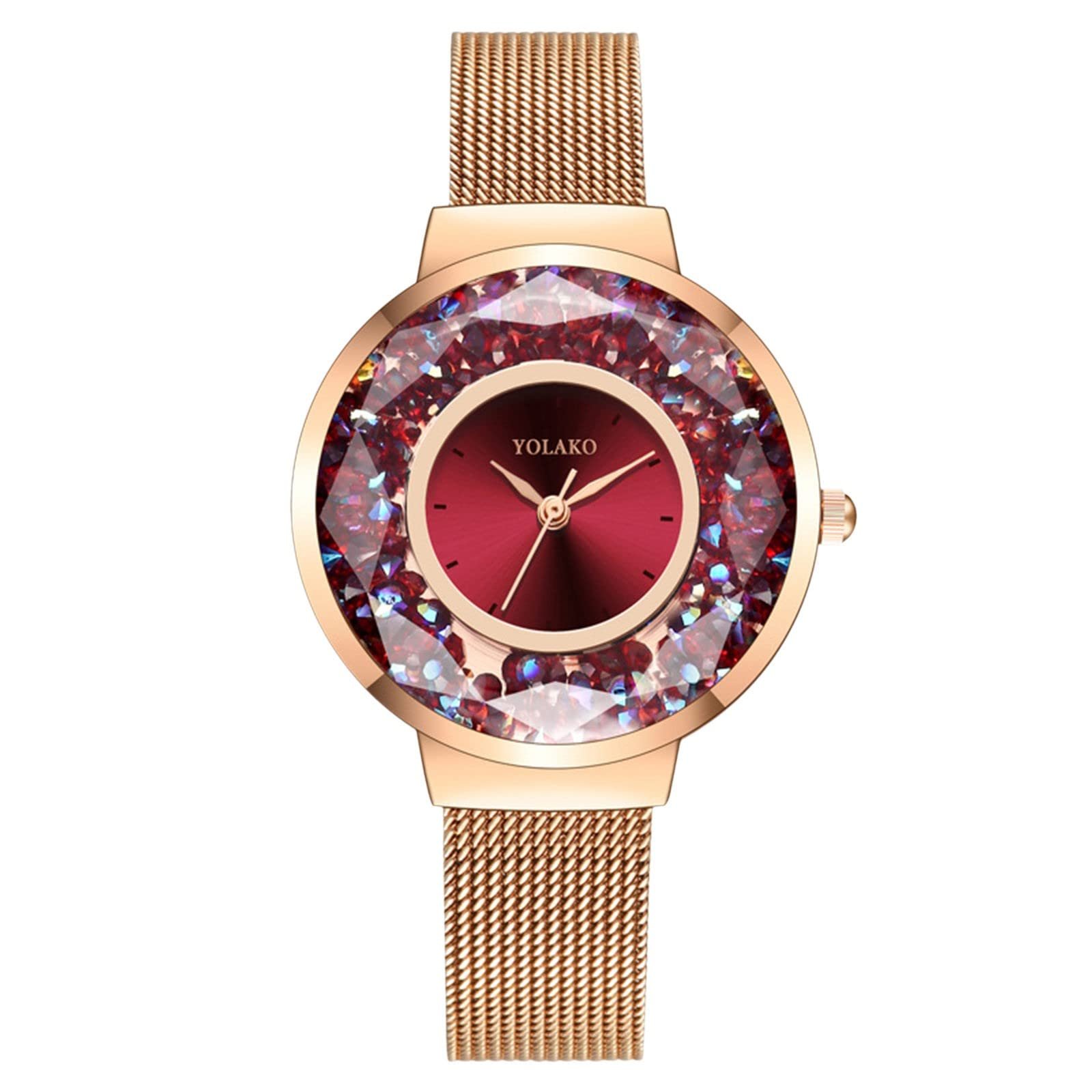 Универсальные часы Generisch для мужчин и женщин, тонкий стальной ремешок, бриллиантовый сетчатый браслет Milaneses, кварцевые часы, фото №1