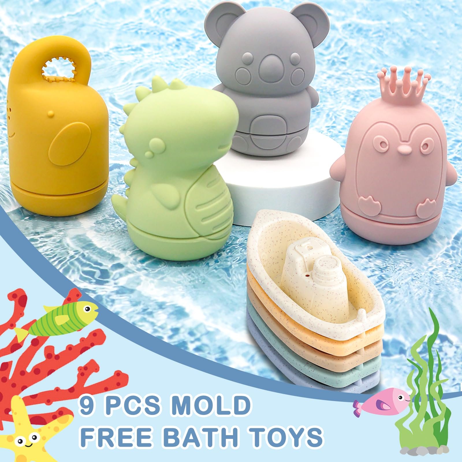Игрушка для ванны 9 штук Водяная, фото №3
