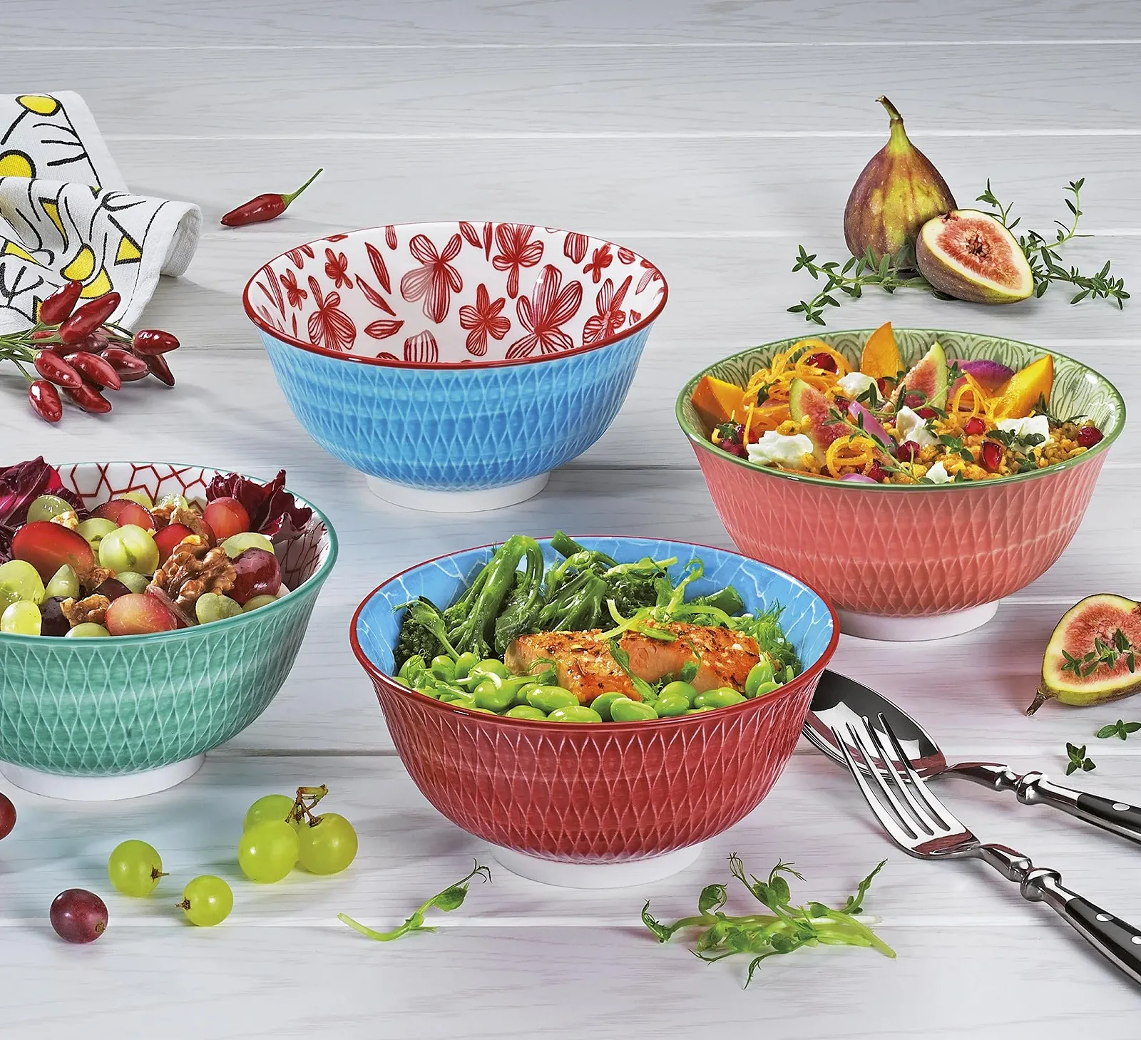 Миска Cilio Amici Diamond бирюзовая, фарфоровая, 7 см/Диаметр 15.5 см, 500 мл, фото №2 Миска Cilio Amici Diamond бирюзовая, фарфоровая, 7 см/Диаметр 15.5 см, 500 мл, фото №2