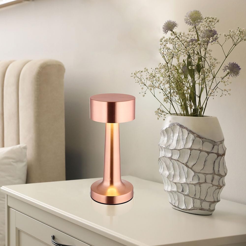 Настольная лампа Globo Медная Touch Dimmer Аккумуляторная LED Высота 21 см, фото №4