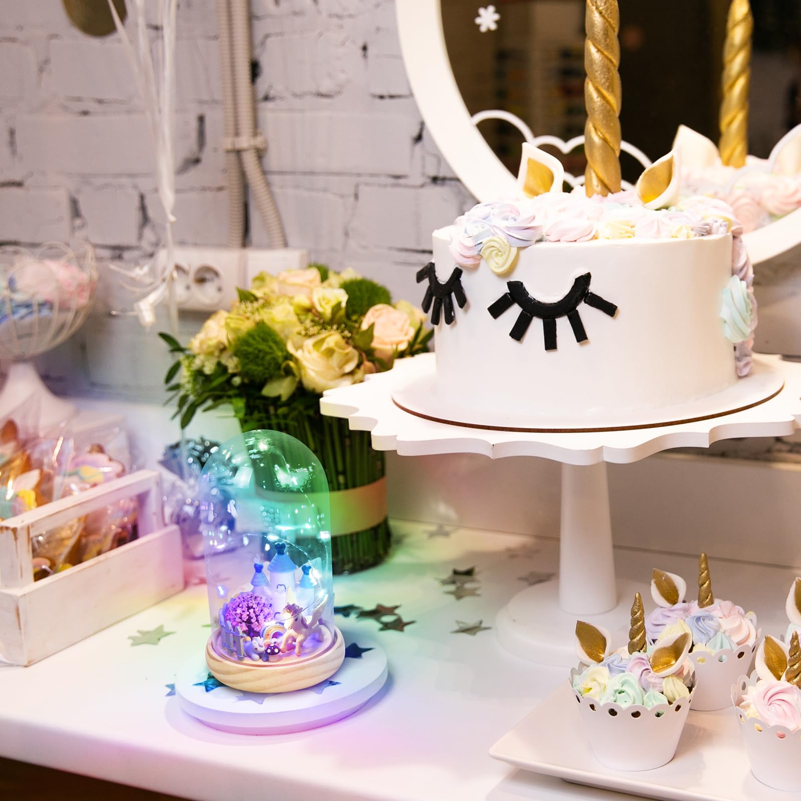 Нічник APODESS 15-Piece Unicorn Children's Room Unicorn Craft Set Gifts for Girls Crafts Unicorn Decoration, фото №4