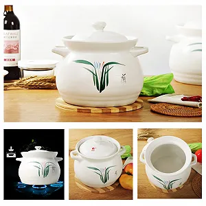 Глиняная кастрюля для запекания в китайском стиле ручной работы термостойкая антипригарная synthetic.ua - Фото 1