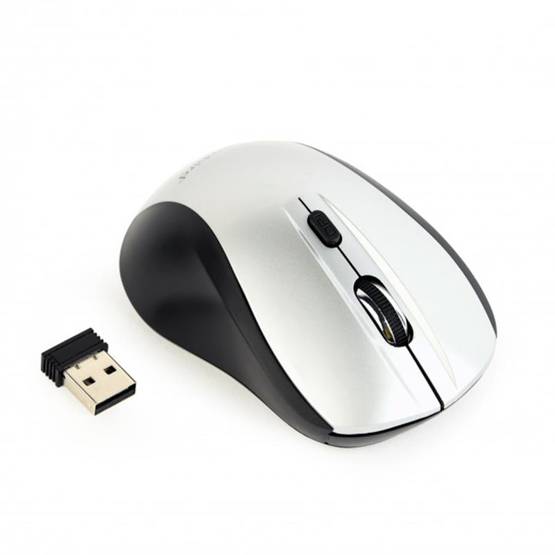 Комп'ютерна мишка бездротова Gembird MUSW-4B-02-BS Black/Silver USB, фото №1