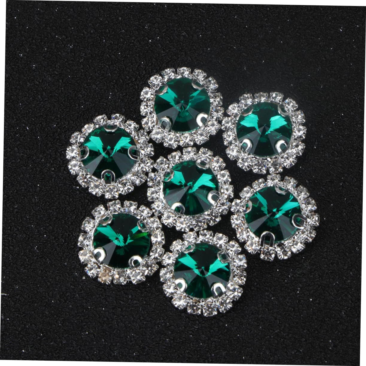 Штучні Діаманти TEHAUX 40 штАкрилові Плоскі Стрази, Зелений Колір, фото №5