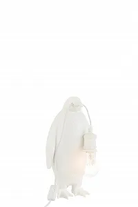 Настільна лампа J-Line Penguin Полірезин Біла Мала synthetic.ua - Фото 1