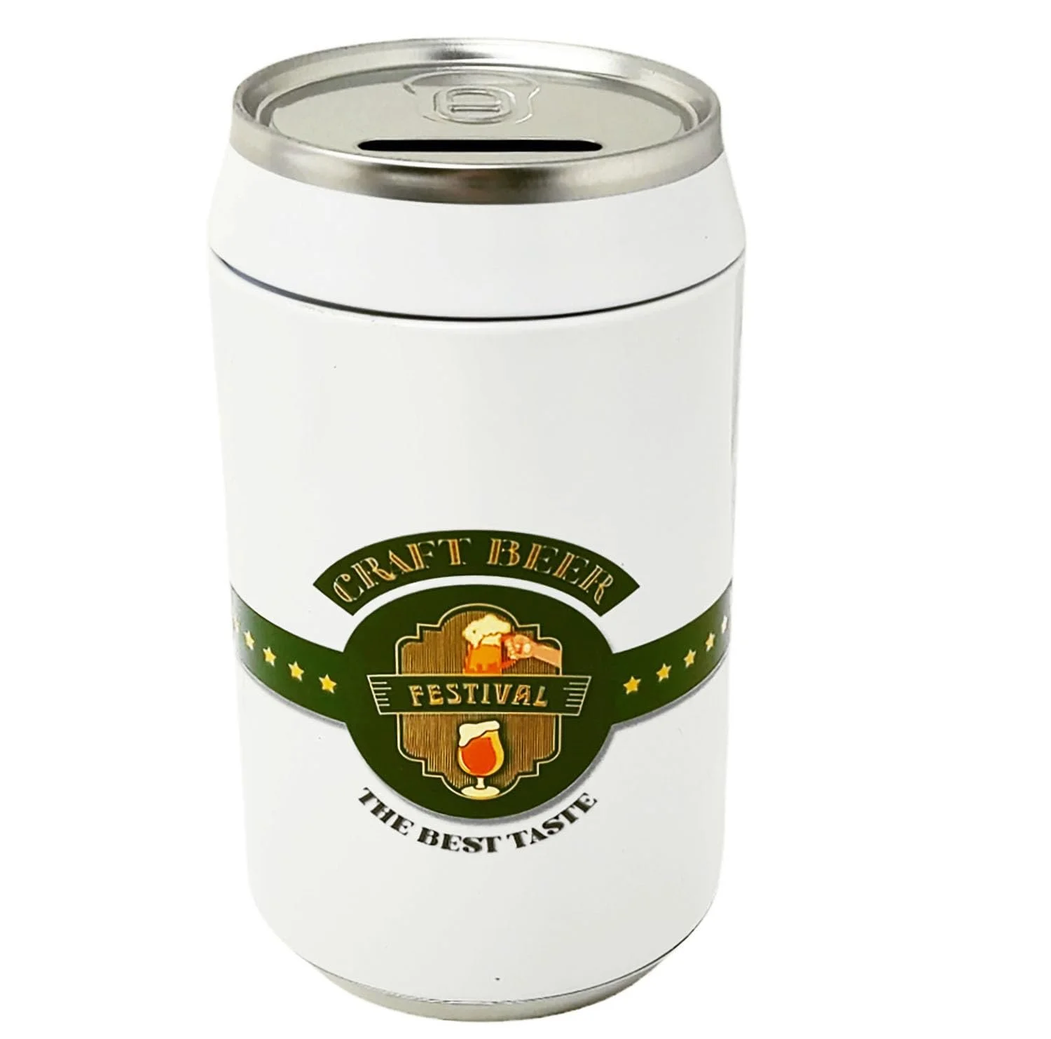 Скарбничка Craft Beer Пивна бляшанка 16 x 8 см Біла, фото №2