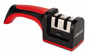 Ручная точилка для ножей ARCOS Профессиональная с керамическими и углеродными роликами Красно-черная - Фото 1