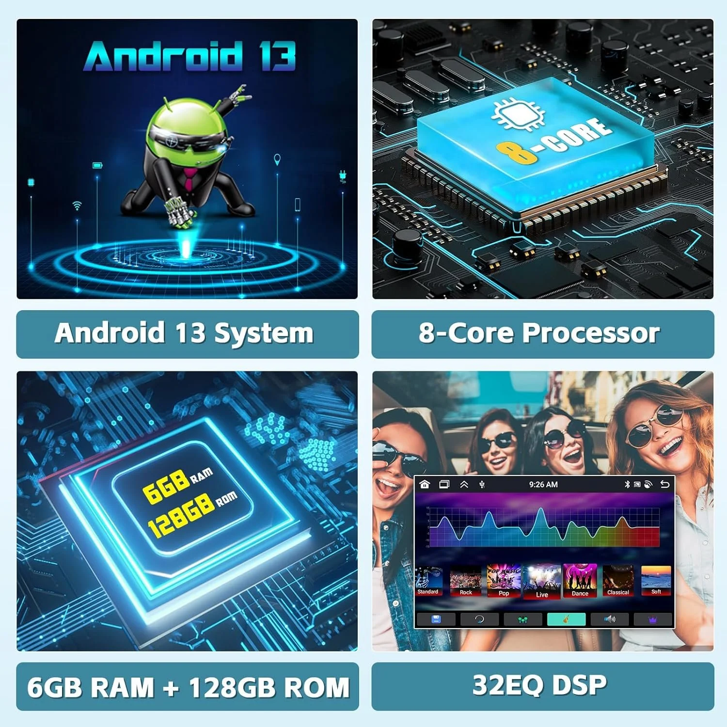 Штатная автомагнитола Hikity для Mazda 6 2007-2012 / 9" / Сенсорная / 6/128Гб / Android 13 / Apple CarPlay / Android Auto / Bluetooth / WI-FI / GPS / USB, фото №3 Штатная автомагнитола Hikity для Mazda 6 2007-2012 / 9" / Сенсорная / 6/128Гб / Android 13 / Apple CarPlay / Android Auto / Bluetooth / WI-FI / GPS / USB, фото №3