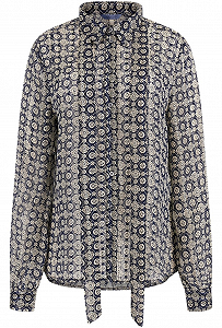 Жіноча синя блуза GUESS JEANS / Синя / Розмір S - Фото 1