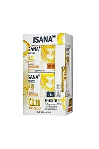 Набір для догляду ISANA Q10 проти зморшок (денний крем 50 мл + нічний крем 50 мл + крем для повік 15 мл) - Фото 1