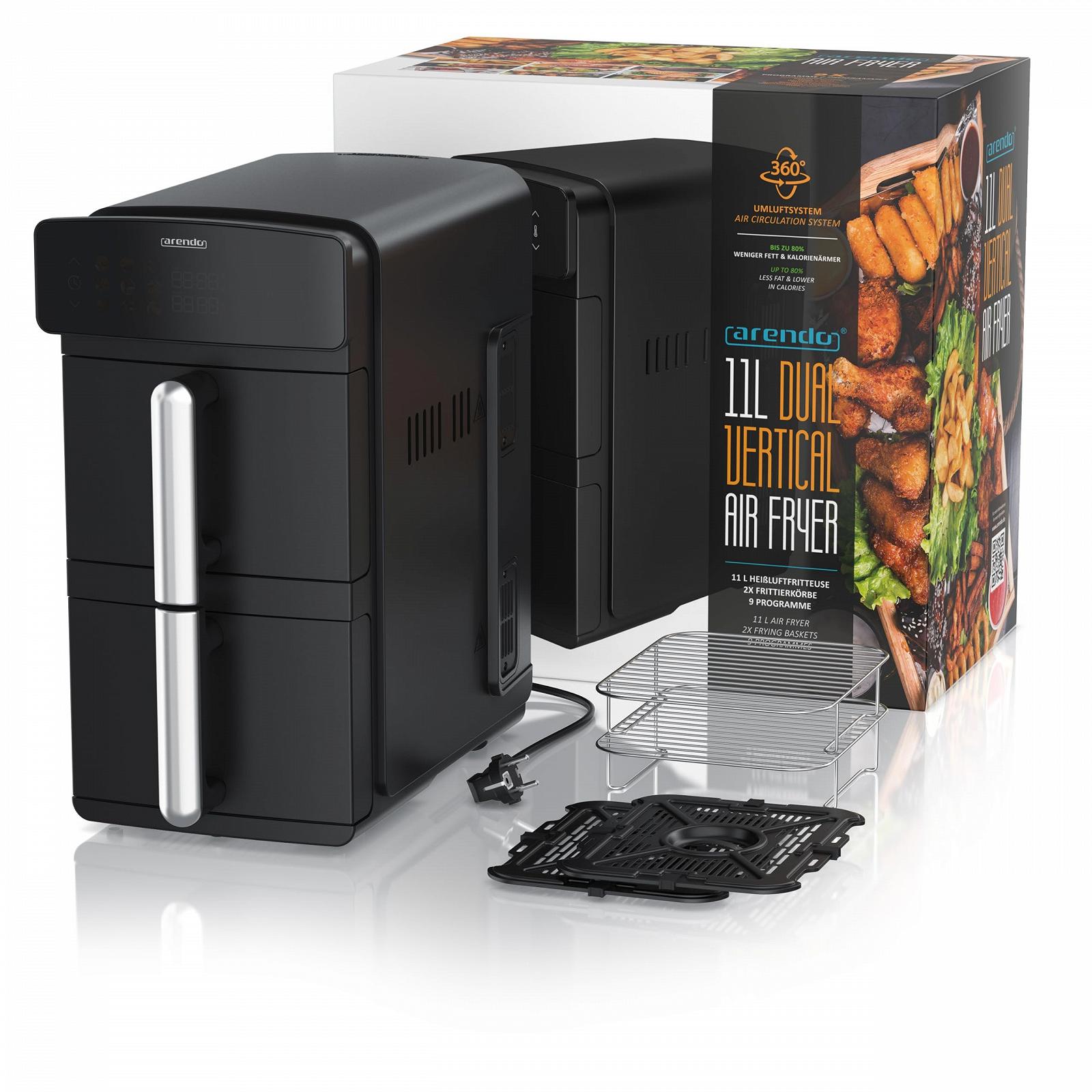 Мультипіч Arendo Dual Zone Double Chamber XXL 11 л 2 камери Сенсорна панель BPA Free Система 3D-конвекції Двоярусна, фото №9 Мультипіч Arendo Dual Zone Double Chamber XXL 11 л 2 камери Сенсорна панель BPA Free Система 3D-конвекції Двоярусна, фото №9