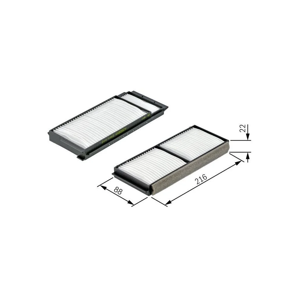 Фільтр салону BOSCH 1 987 432 163 для MAZDA, фото №1