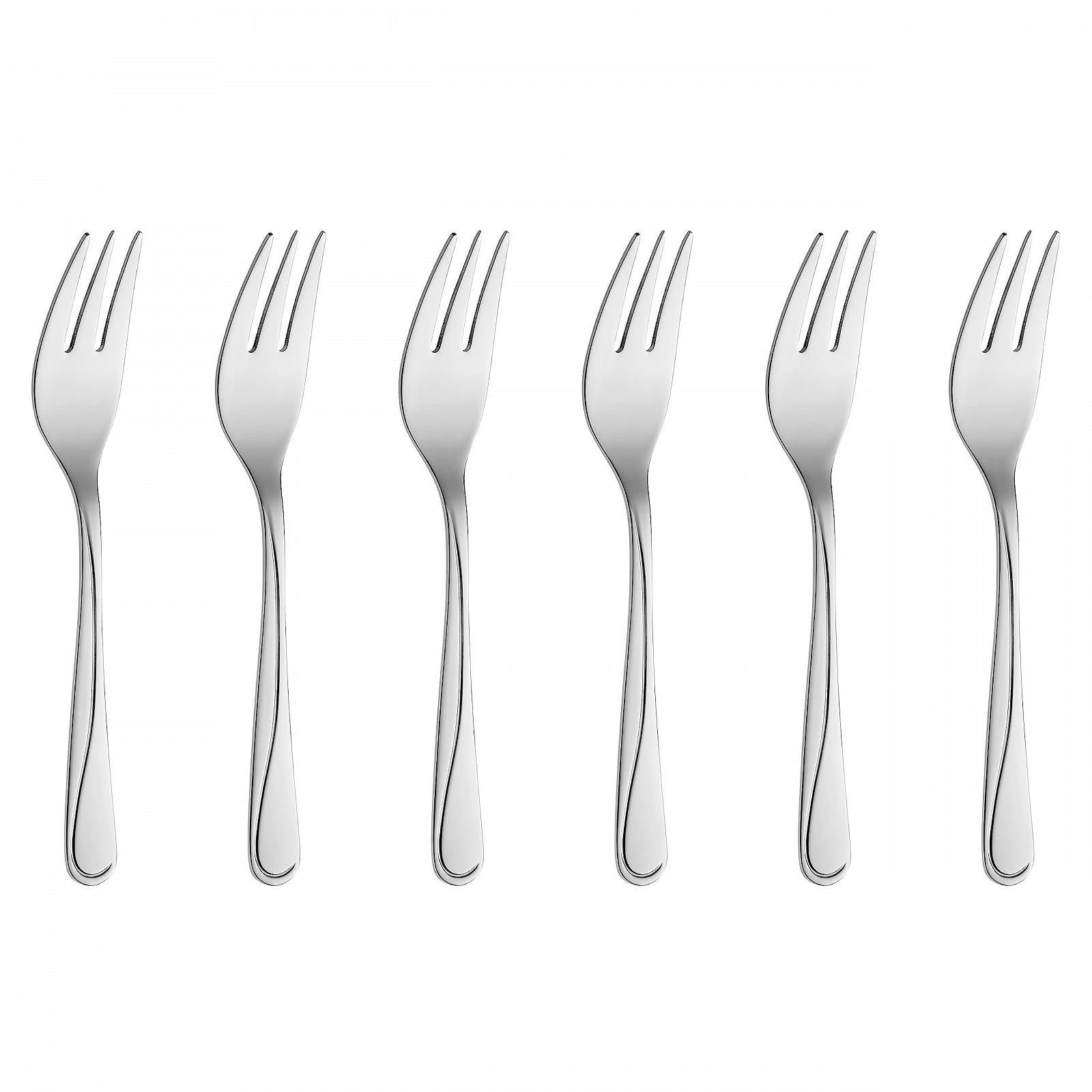 Вилка для торта Gerlach 1760 Mango, набор 6 штук, нержавеющая сталь, серебристый, фото №1 Вилка для торта Gerlach 1760 Mango, набор 6 штук, нержавеющая сталь, серебристый, фото №1
