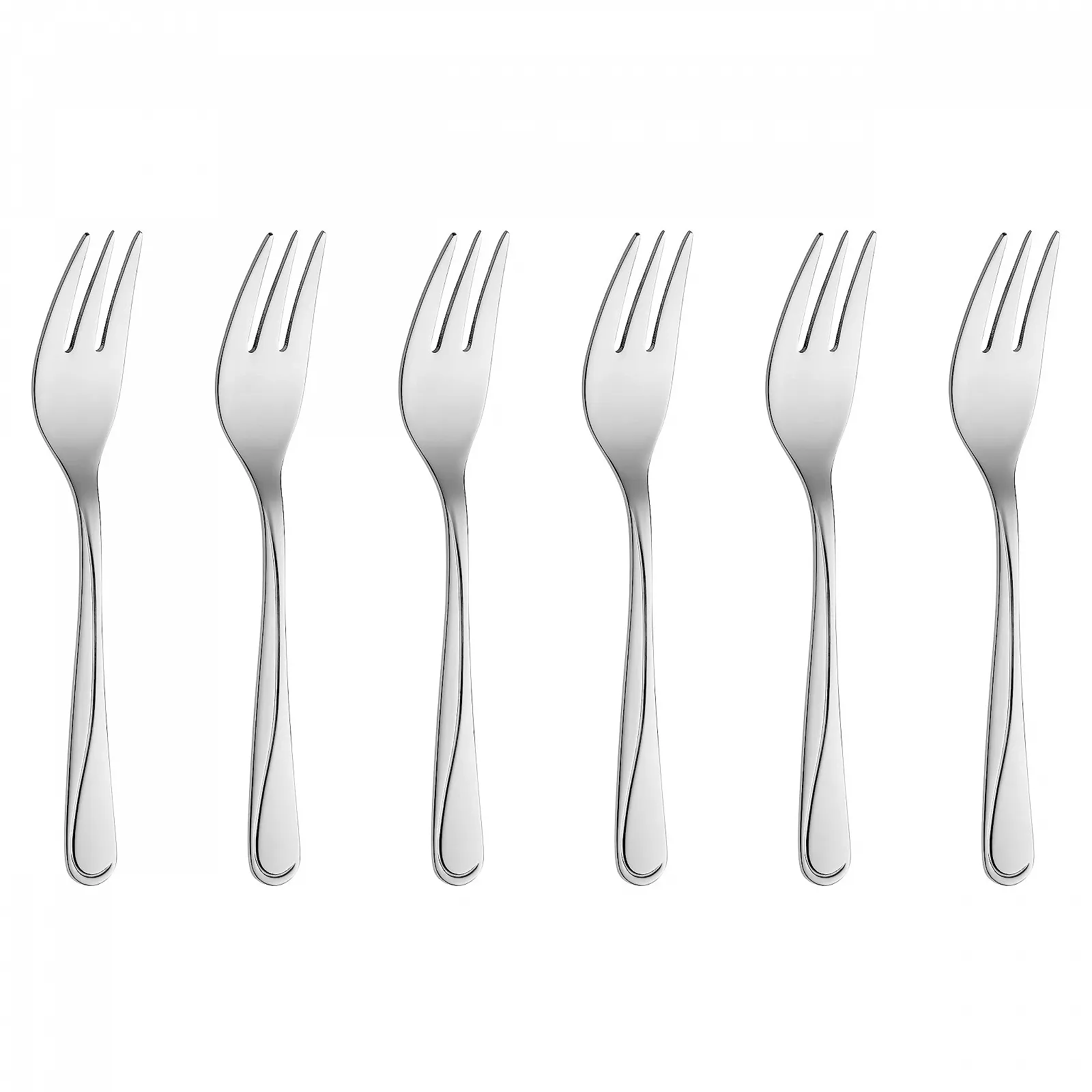 Вилка для торта Gerlach 1760 Mango, набір 6 штук, нержавіюча сталь, сріблястий, фото №1 Вилка для торта Gerlach 1760 Mango, набір 6 штук, нержавіюча сталь, сріблястий, фото №1