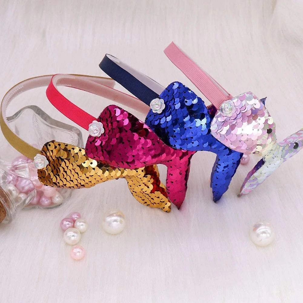 Набір з дитячих обручів на голову з блискітками, фото №8