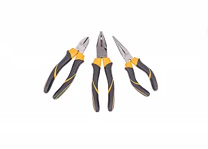 Набор Плоскогубцы Beta Универсальные плоскогубцы, плоскогубцы с длинными полукруглыми губками и кусачки Черный/Оранжевый - Фото 1