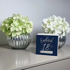 Скарбничка Endlich 18 Дерев'яна "Herzlichen Glückwunsch" На 18-річчя synthetic.ua - Фото 1