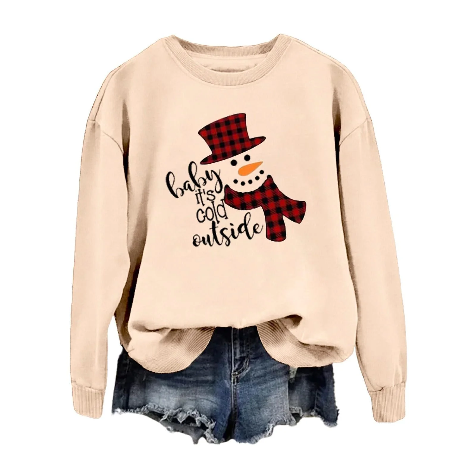 Женский свитшот Snowman Рождественский, фото №1