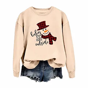 Женский свитшот Snowman Рождественский - Фото 1