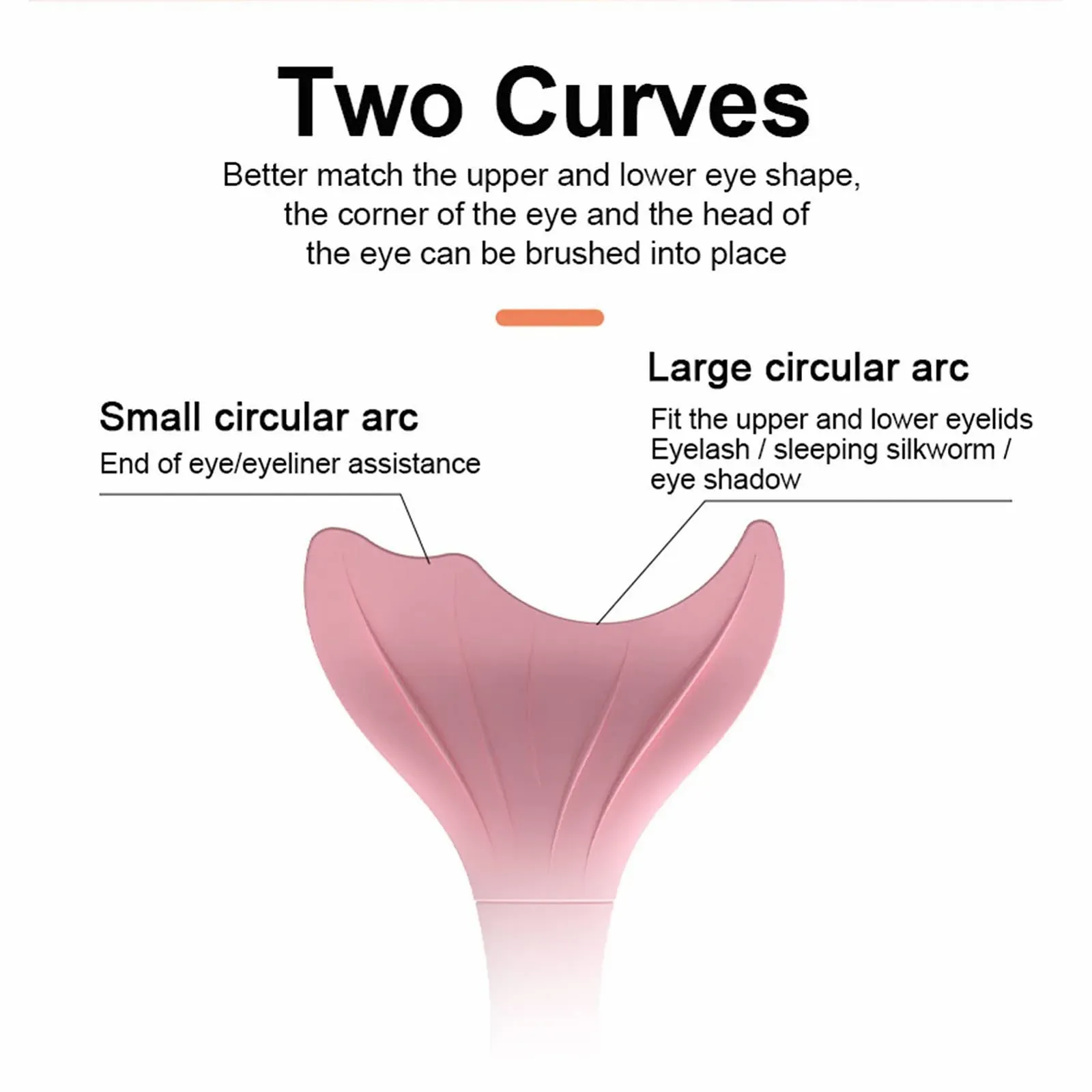 Трафарет для подводки глаз Силиконовый Мягкий Гибкий Многоразовый Портативный Розовый, фото №2