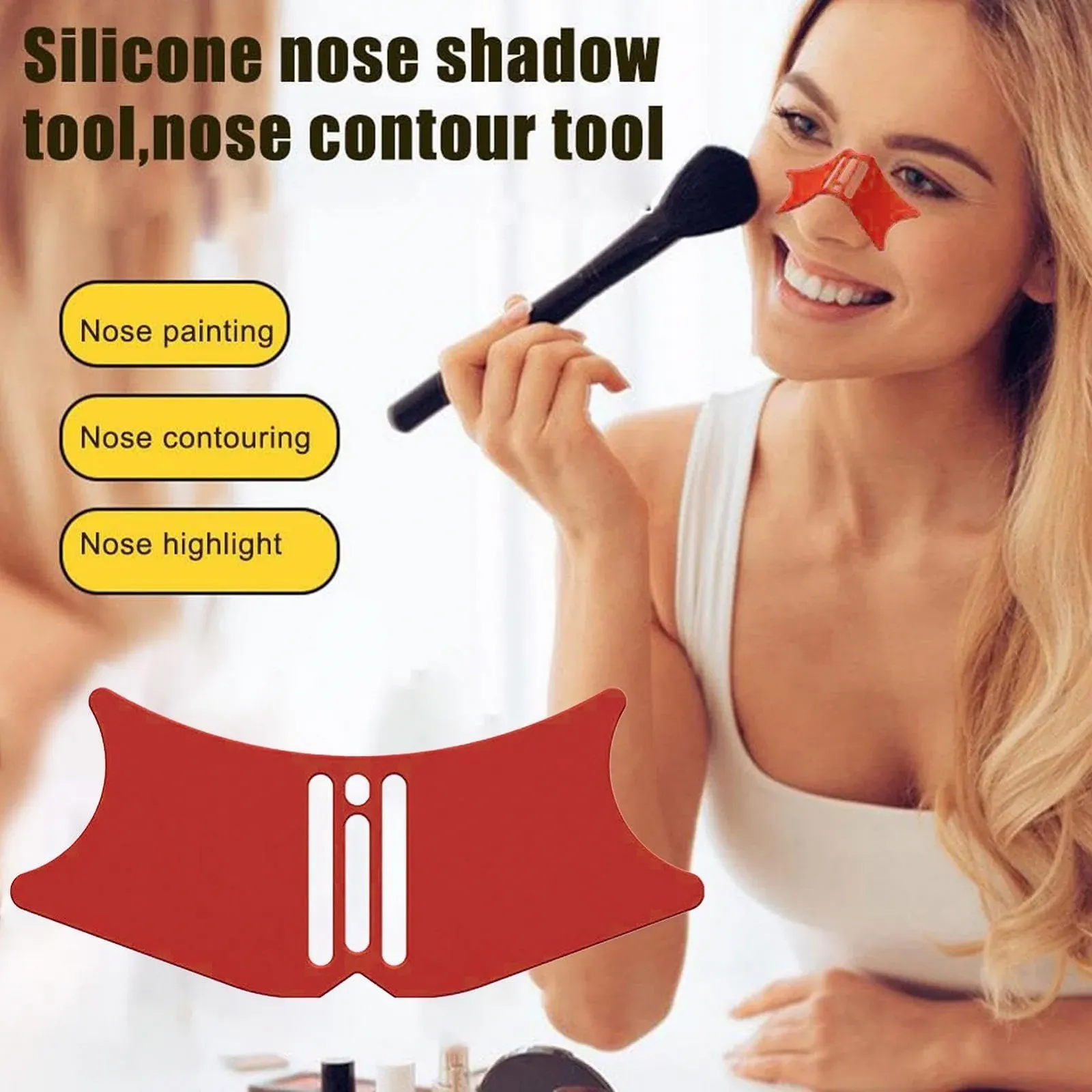 Трафарет Facynde для контуринга носа, многофункциональный, силиконовый, фото №7