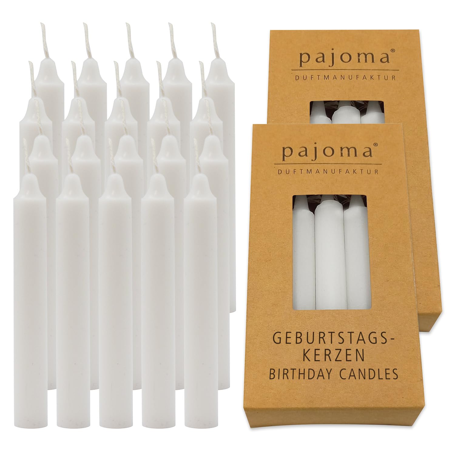 Свеча pajoma Birthday 20 шт Белая, фото №1