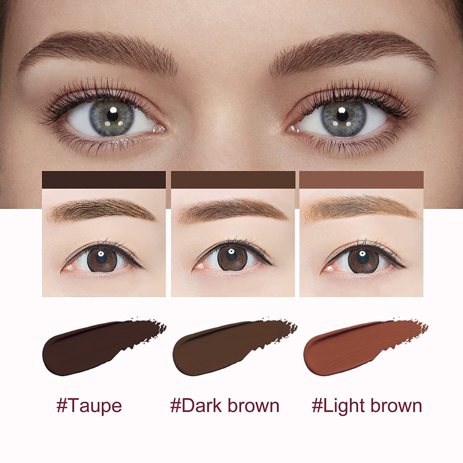 Щітка для брів 4D Hair Stroke Brow Stamp Brush Multi-functional Eyebrow Brush Mixed, фото №3