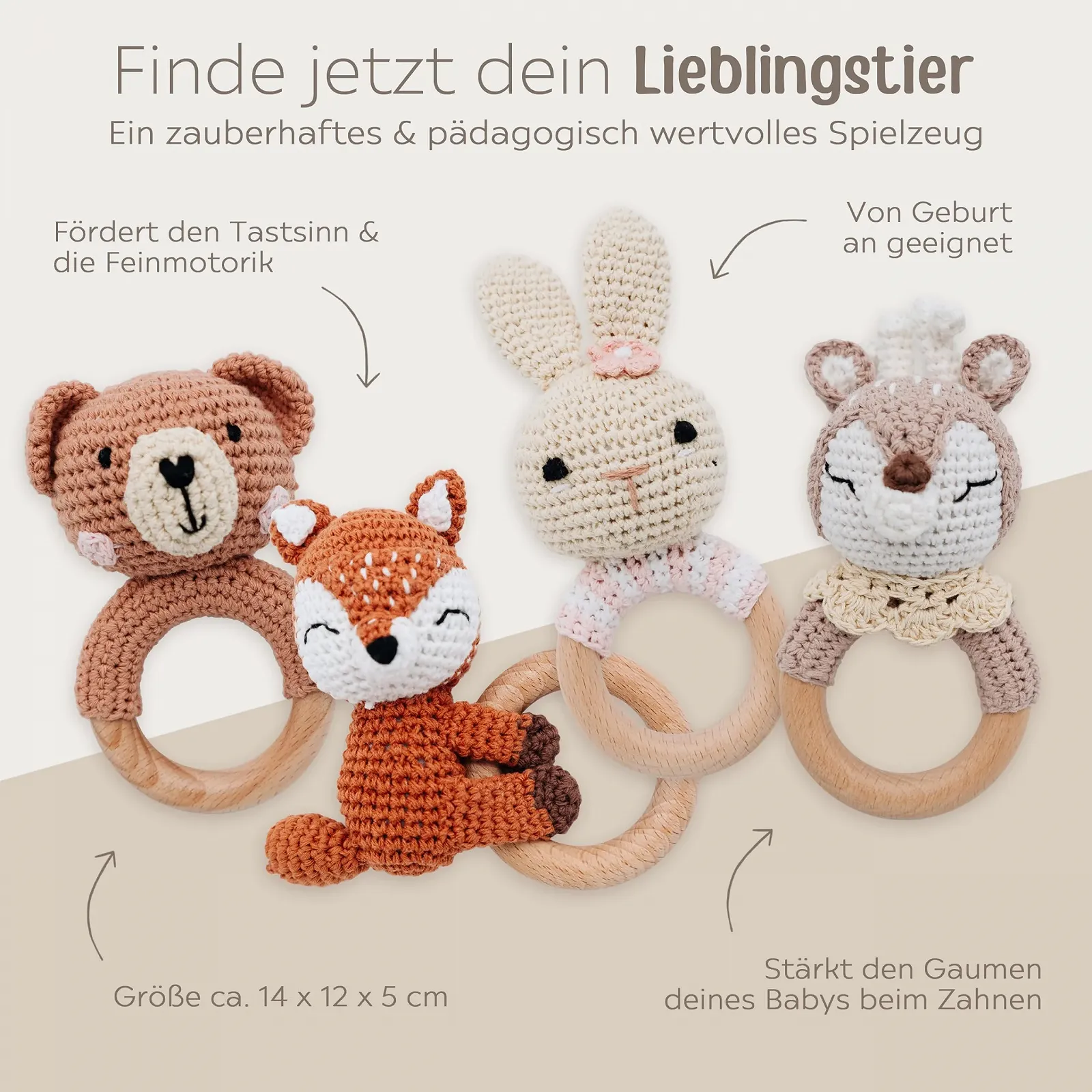 Прорезыватель для зубов именной Wunderwunsch Dino Green с именем, фото №4