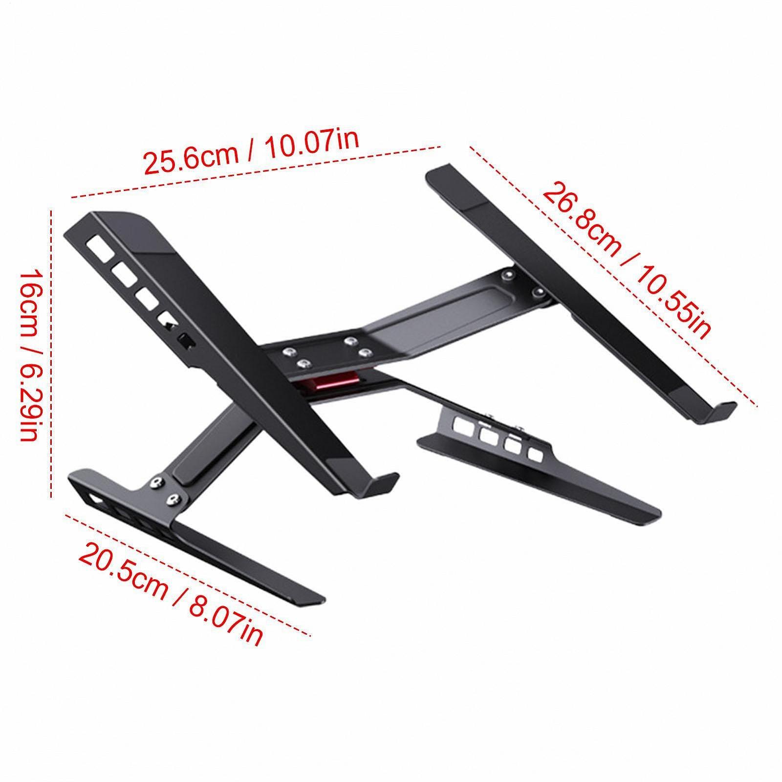 Підставка регульована для ноутбука, настільна для комп'ютера, кут нахилу 150 градусів, вбудоване тепловідведення, силіконові накладки проти ковзання, фото №6