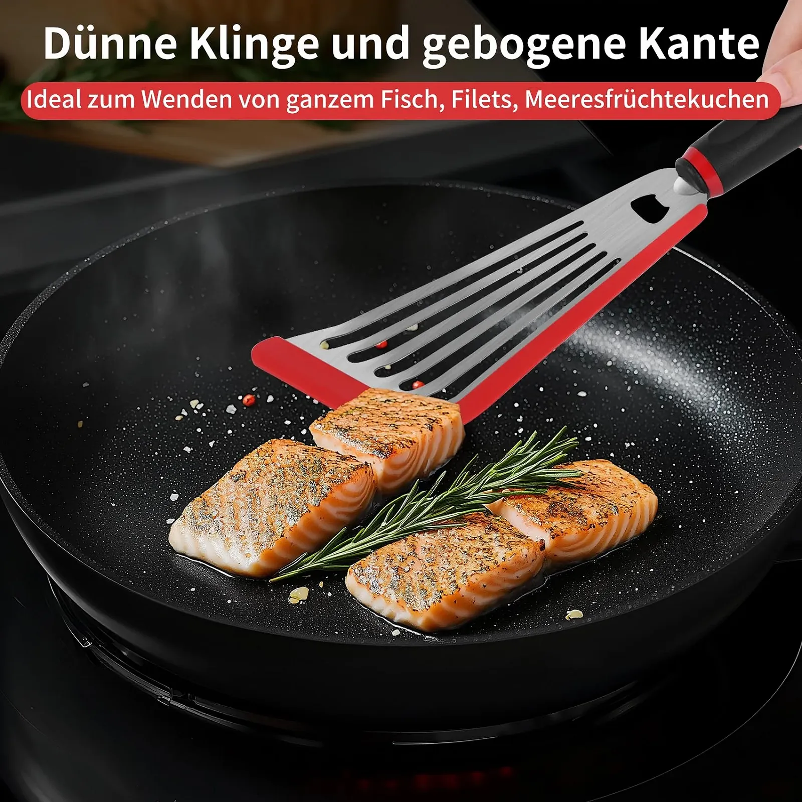 Лопатка для рыбы Silicone Stainless Steel Edge Heat Resistant Flexible and Thin, фото №5 Лопатка для рыбы Silicone Stainless Steel Edge Heat Resistant Flexible and Thin, фото №5