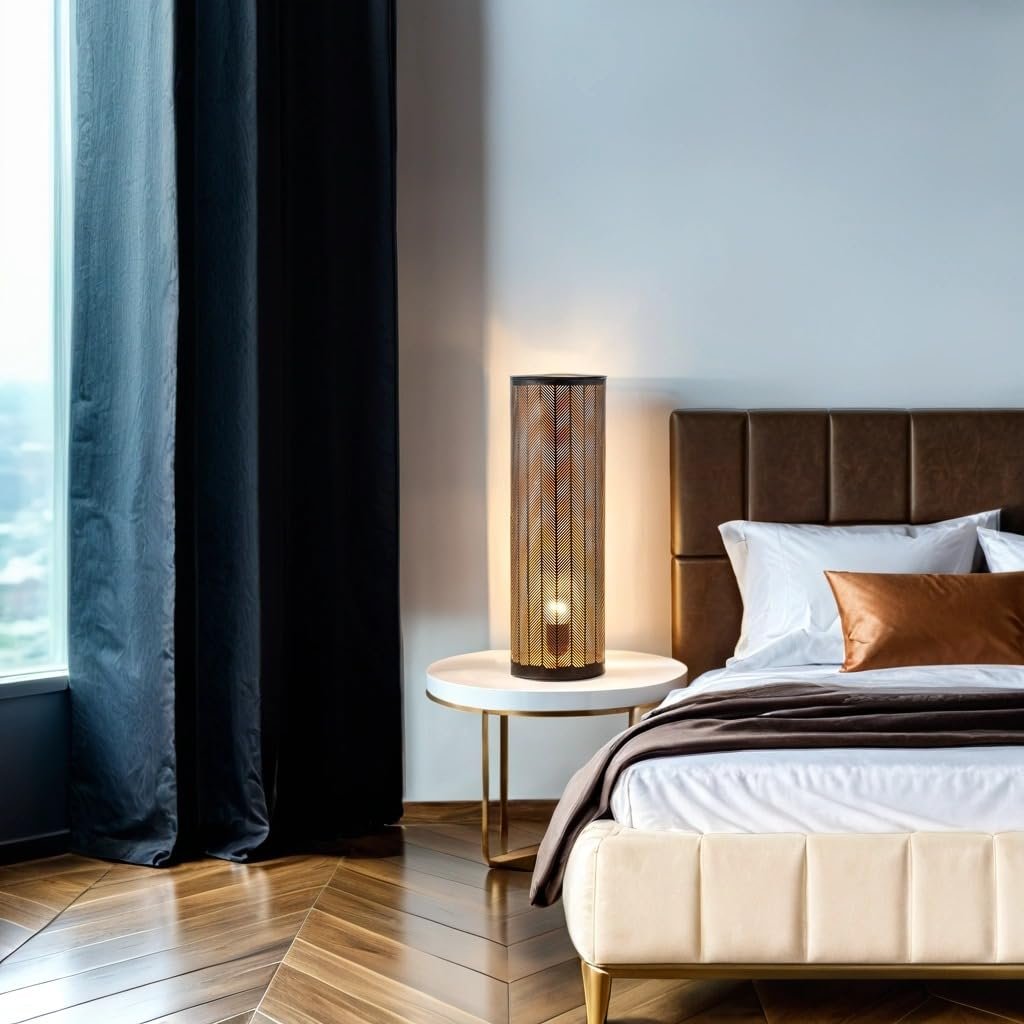 Настільна лампа Marrakech Aigna 48 см Метал E27 Чорно-золота, фото №4