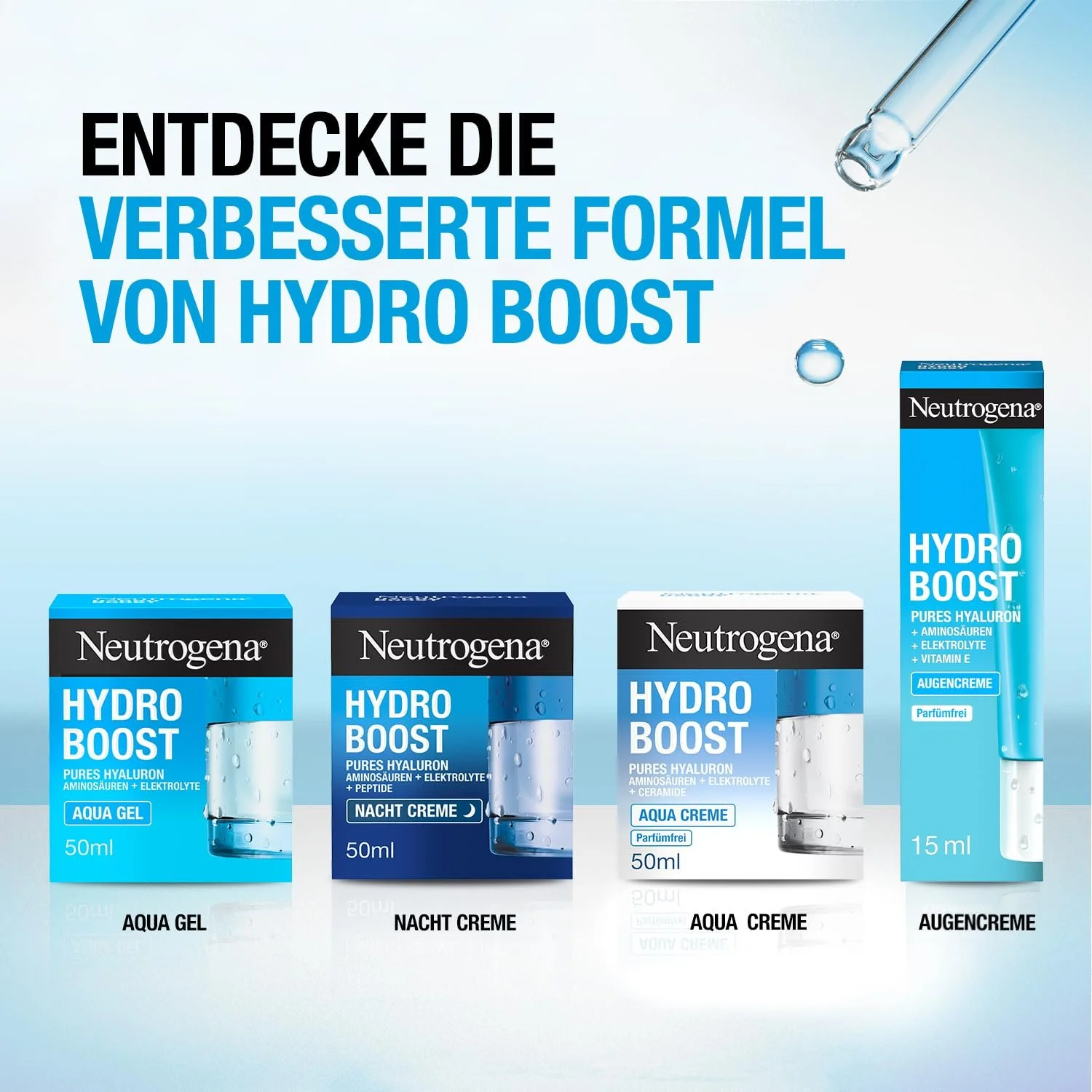 Денний крем Neutrogena Hydro Boost Aqua Fluid з гіалуроновою кислотою та вітаміном C SPF 25 50 мл, фото №5