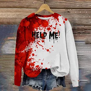 Толстовка Problem Solved Blutiges для женщин, смешные костюмы на Хэллоуин, в тонком пуловере, с длинными рукавами, футболка с привидениями, жуткие костюмы на Хэллоуин цена на synthetic.ua - Фото 1 Толстовка Problem Solved Blutiges для женщин, смешные костюмы на Хэллоуин, в тонком пуловере, с длинными рукавами, футболка с привидениями, жуткие костюмы на Хэллоуин synthetic.ua - Фото 1