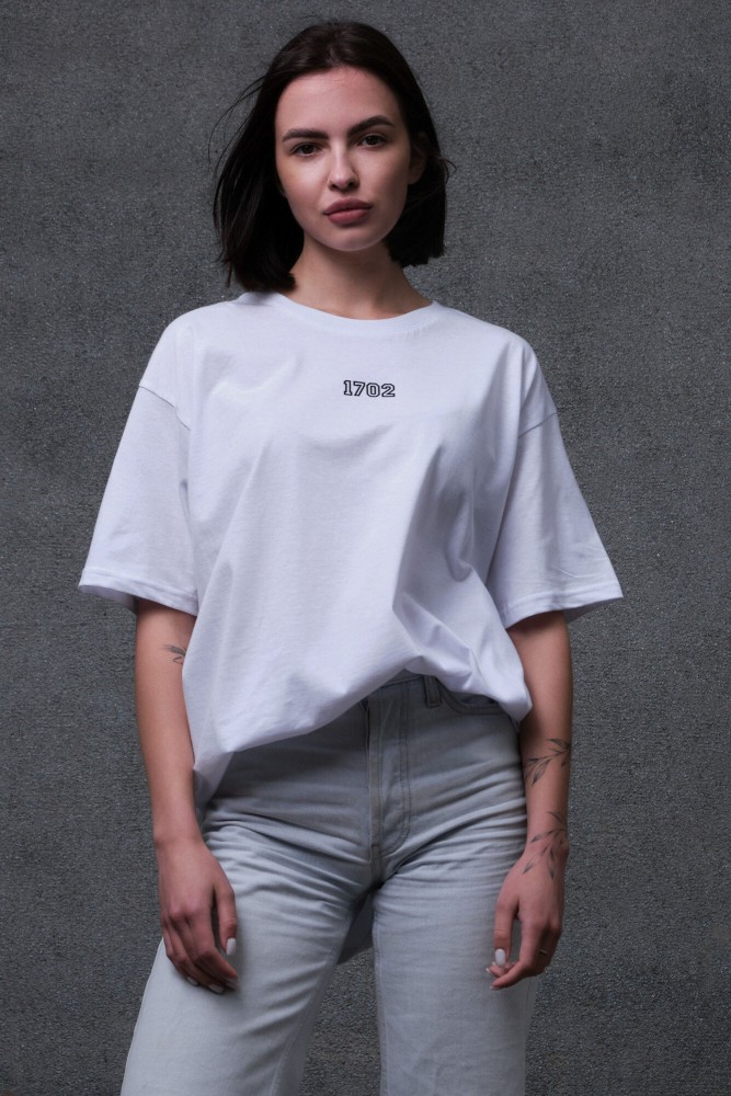 Оверсайз футболка з принтом Without greek white, фото №6