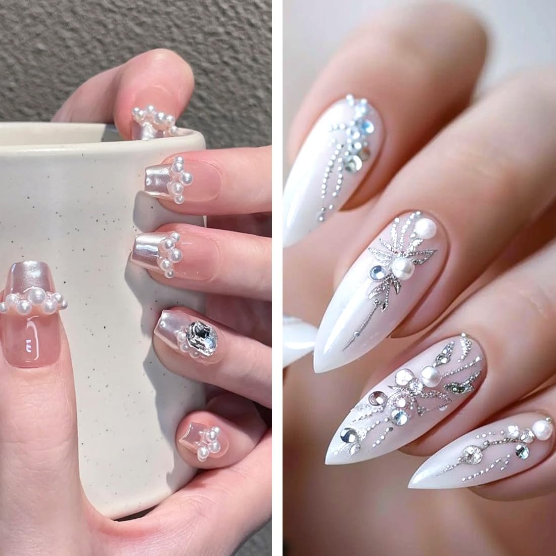 Микробисер для ногтей с 2 пинцетами Caviar Rhinestones (полукруглый, круглый) (0.3-3 мм), фото №5 Микробисер для ногтей с 2 пинцетами Caviar Rhinestones (полукруглый, круглый) (0.3-3 мм), фото №5