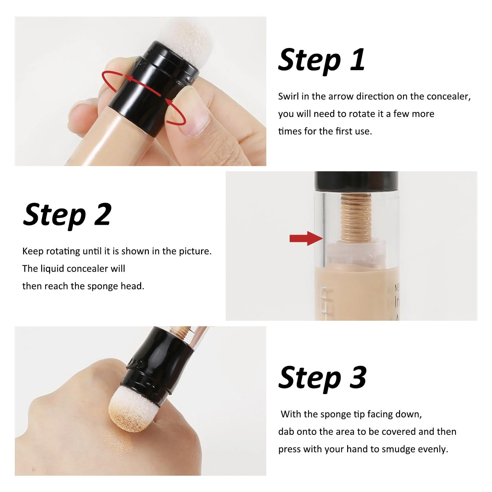 Консилер Boobeen Стик, жидкий контурный макияж, матирующая контурирующая основа с аппликатором-подушечкой, кремовый бронзер для лица, от среднего до полного покрытия, натуральный, долговременный, фото №4