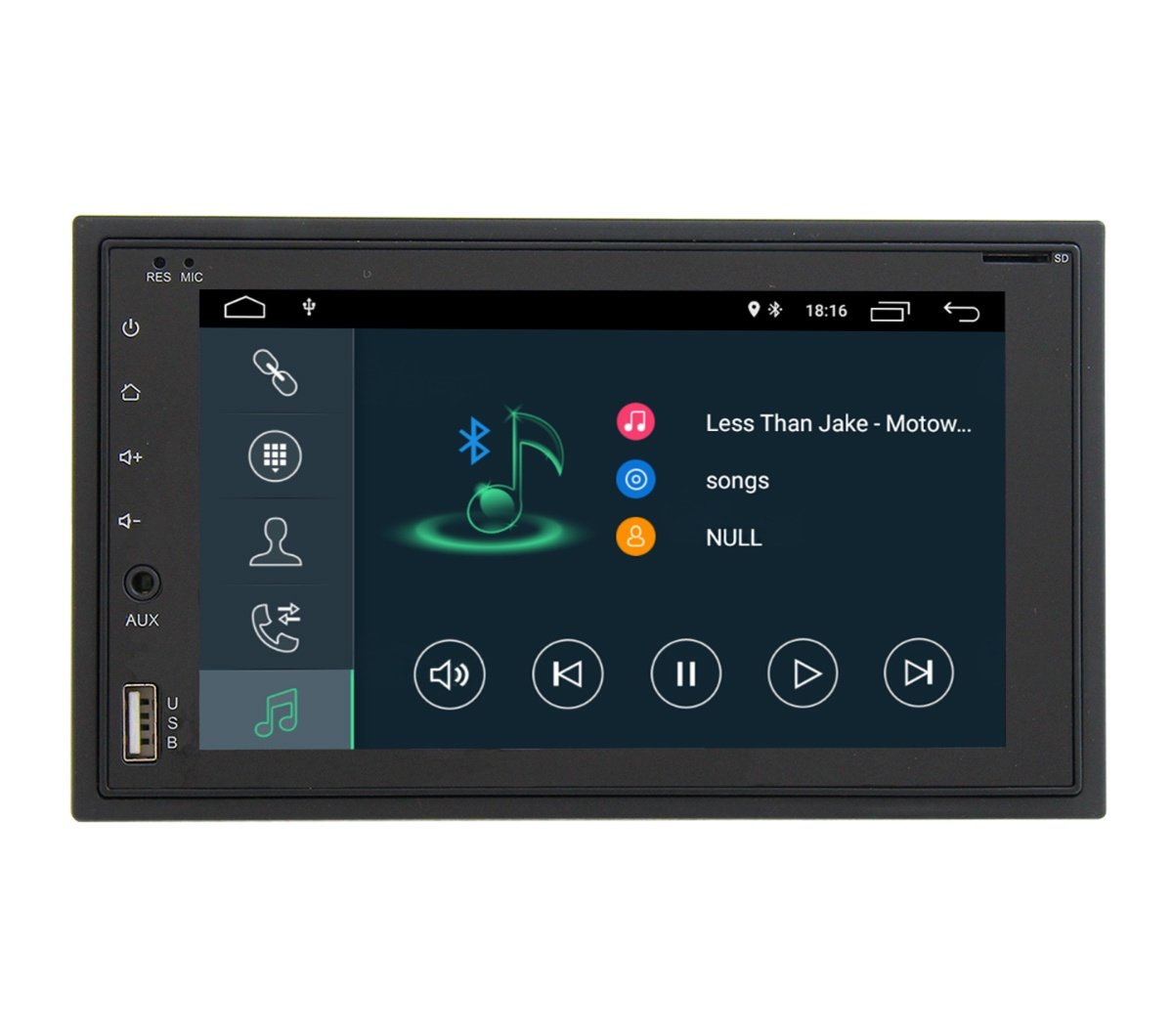Автомагнітола JFSound JF-227A-XDAB / 6.5" / Сенсорна / 4/16Гб / Android 10 /  Bluetooth / WI-FI / GPS / USB / AUX / DAB+ / 2DIN, фото №1