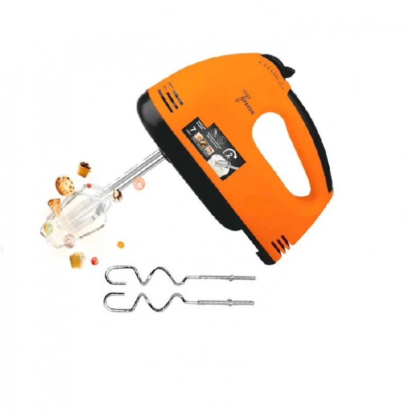 Миксер 7 скоростей 260 Вт 2 венчика крюка для теста DOMOTEC R6633O, фото №1 Миксер 7 скоростей 260 Вт 2 венчика крюка для теста DOMOTEC R6633O, фото №1