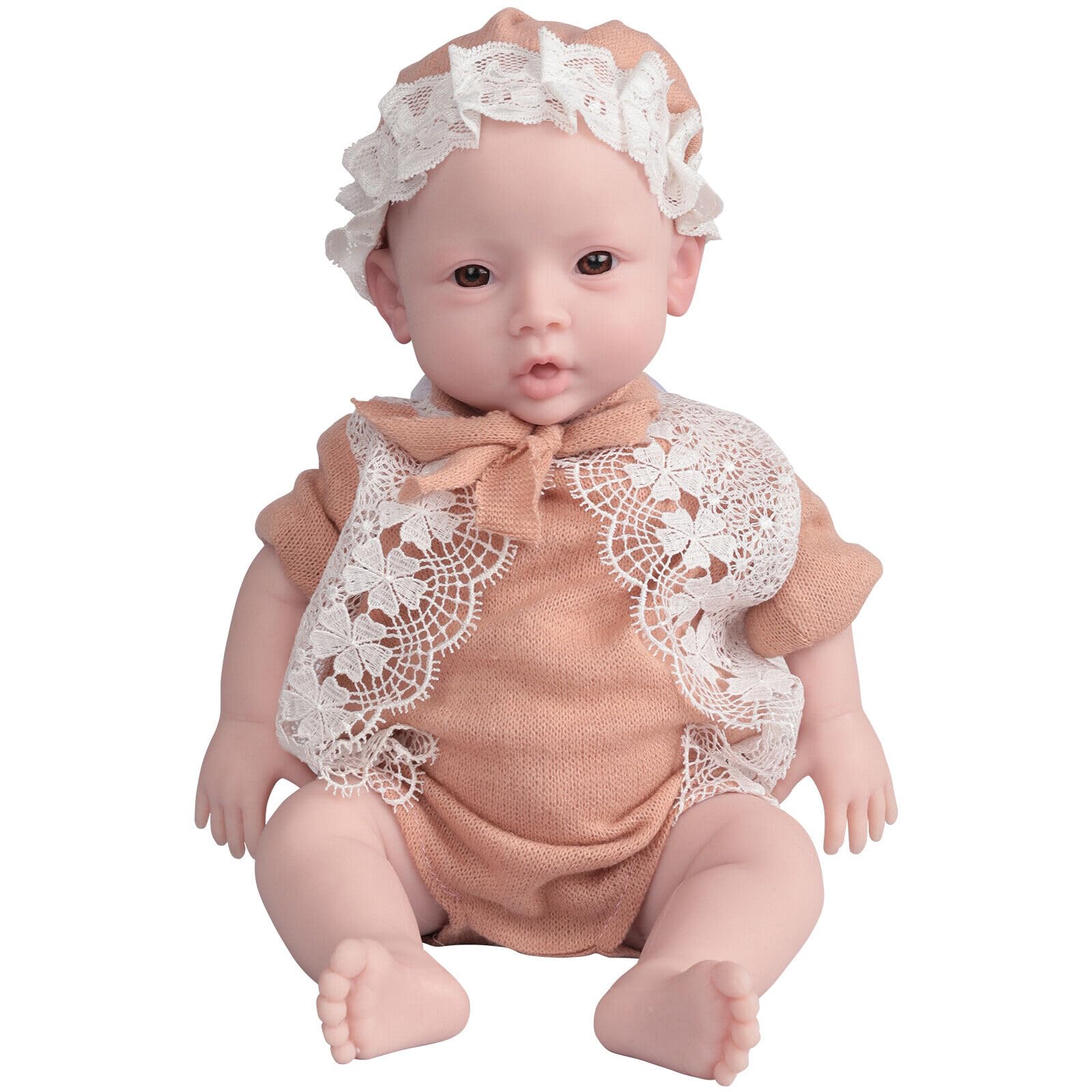 Кукла EQAIWUJIE 47 см Силиконовая Reborn Девочка White 18.5 дюймов, фото №1