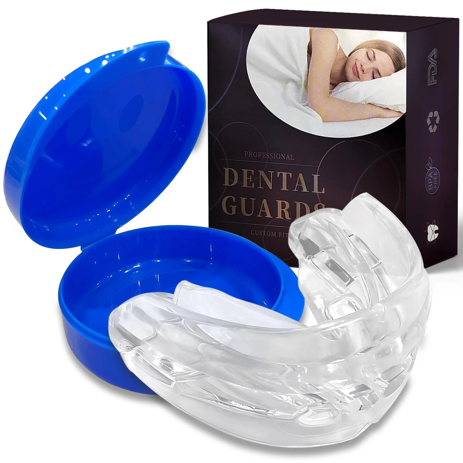 Капа от храпа, капа для рта против храпа и бруксизма, регулируемая, фото №1