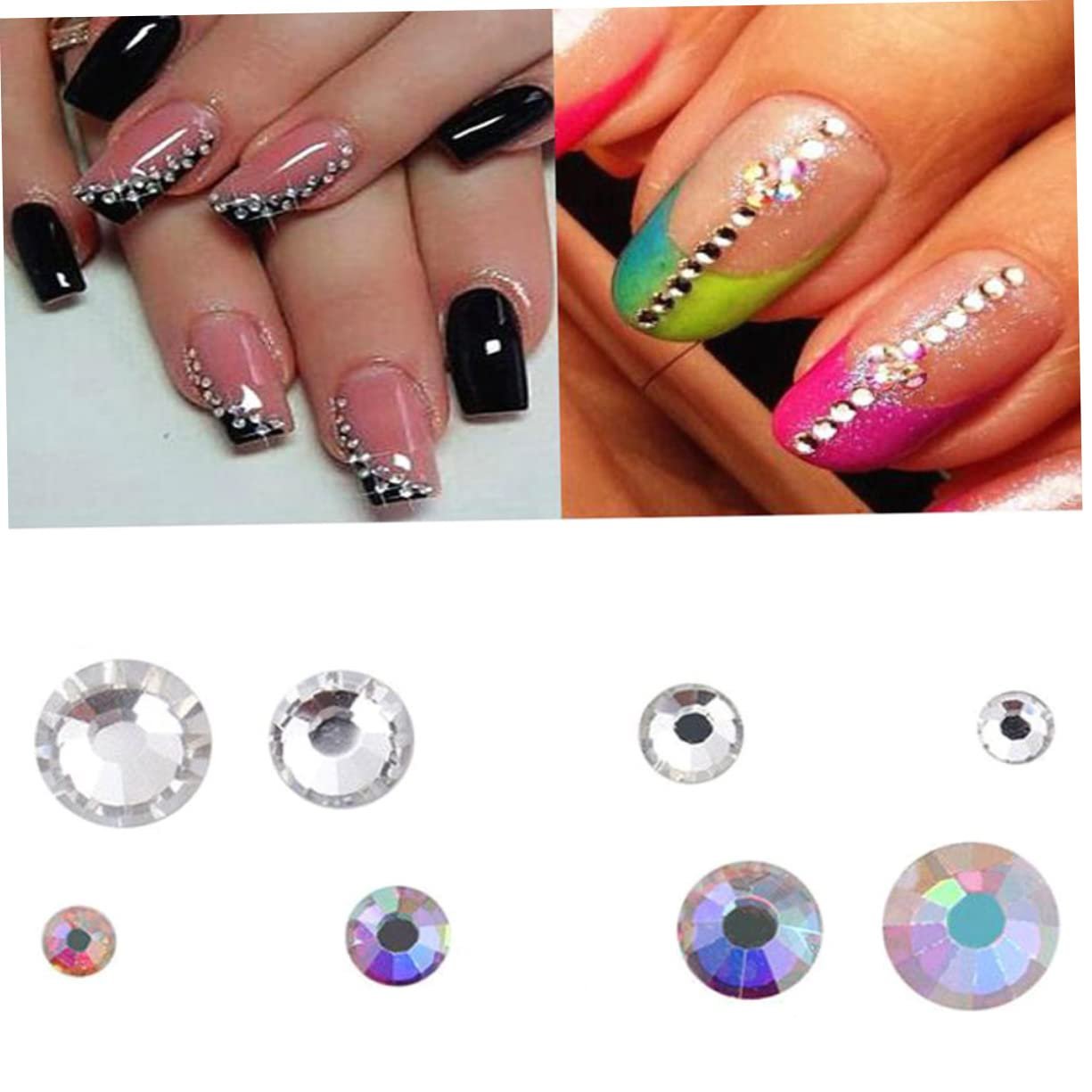 Стрази Плоскі MAGICLULU Набір 12 Растрів 350 шт Багатоколірні, фото №4