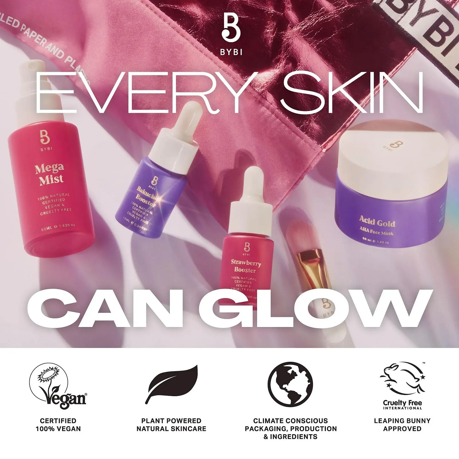 Маска для обличчя BYBI Beauty Acid Gold AHA 50 мл, фото №5