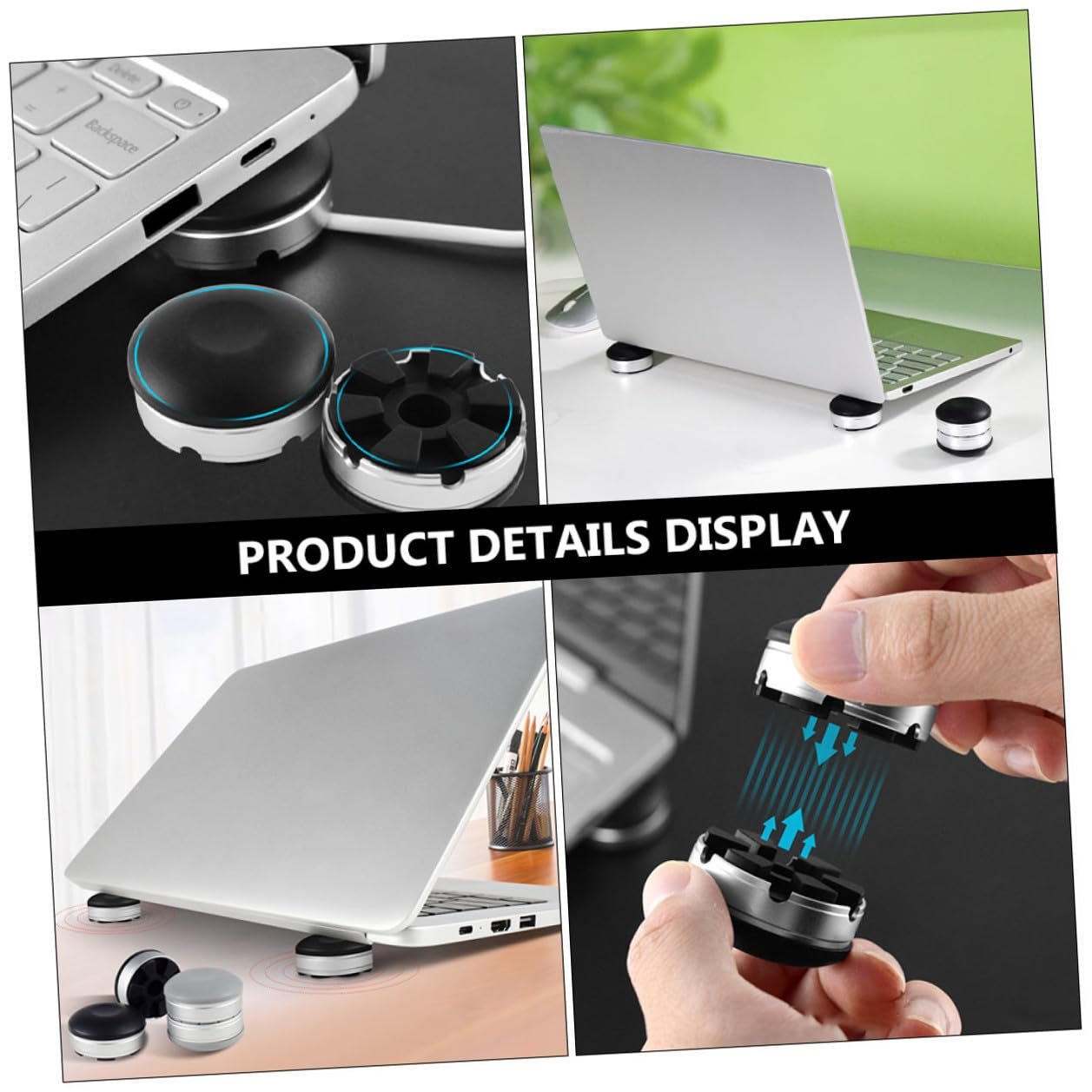 Подставка для ноутбука портативная Упаковка из 2 штук Прочный материал Эргономичный дизайн для охлаждения, фото №9 Подставка для ноутбука портативная Упаковка из 2 штук Прочный материал Эргономичный дизайн для охлаждения, фото №9