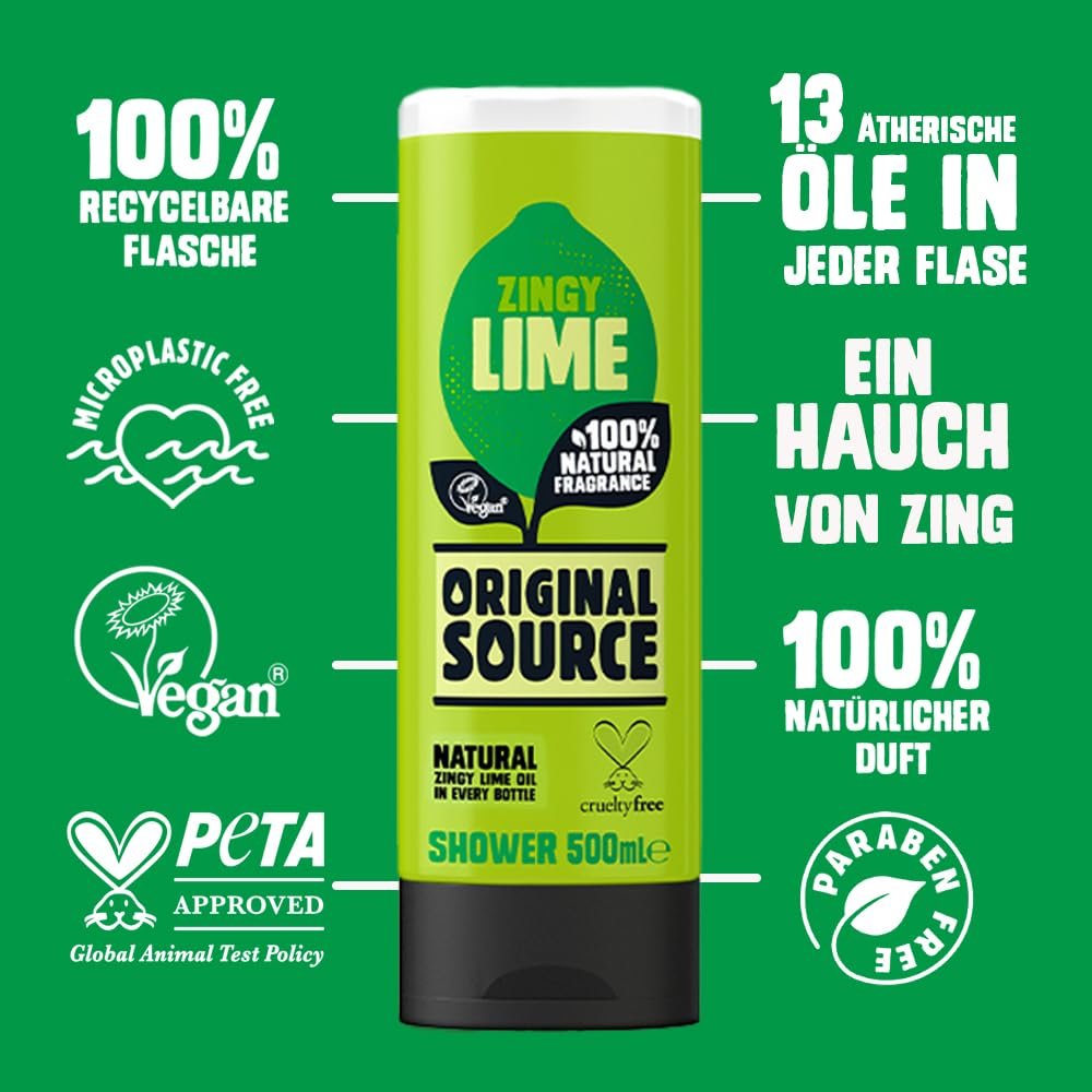 Гель для душа Original Source Lime 500 мл 6 шт., фото №3