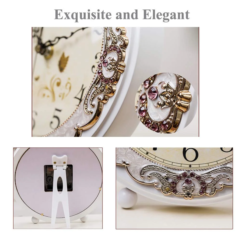 Настольные часы в винтажном стиле Justup, ретро, бесшумный кварцевый механизм, фото №5 Настольные часы в винтажном стиле Justup, ретро, бесшумный кварцевый механизм, фото №5