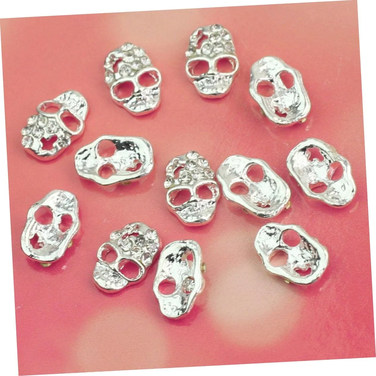 Стразы для ногтей Beavorty Череп 3D, 12 шт, фото №4