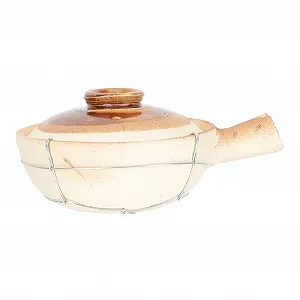 Кастрюля для запекания керамическая с одиночной ручкой маленькая для супов и рагу - Фото 1