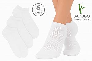 Носки Trainer Nod Off Bamboo 6 пар, для женщин, размер 4-8, с нескользящей щиколоткой, поддержкой свода стопы и лодыжки, дышащие носки для бега с захватом synthetic.ua - Фото 1