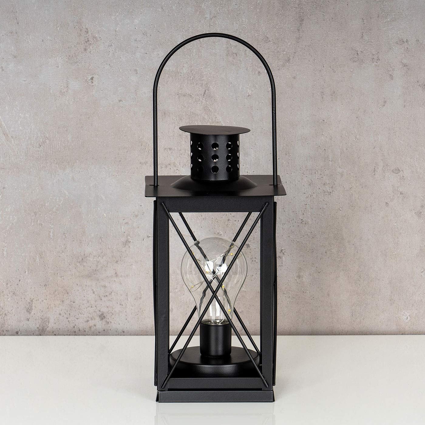 Настільна лампа LED levandeo індустріальний стиль 12 x 23 см чорна, фото №2