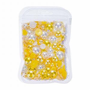 Напівкруглі перлини для нігтів з плоскою задньою стороною - Фото 1